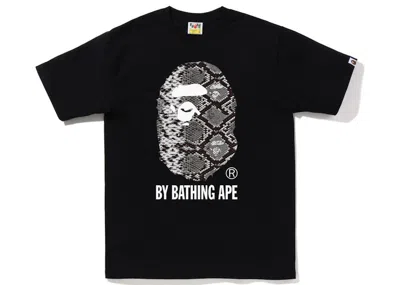 Pre-owned Bape Men's  Snake By Bathing Ape Tee Shirt In Black Grey
