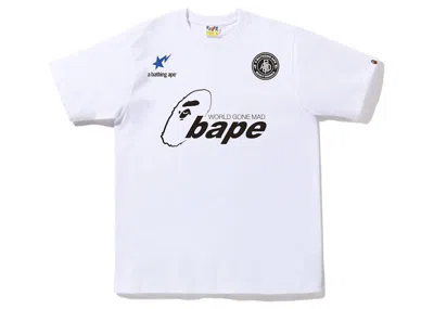 Pre-owned Bape Men's  Soccer #1 Tee Shirt In White