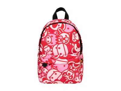 Pre-owned Bape Men's  Soft Mini Backpack In Carmine Rose