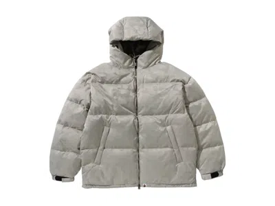 Pre-owned Bape Men's  Solid Camo Jacquard Down Jacket In Beige In Sand