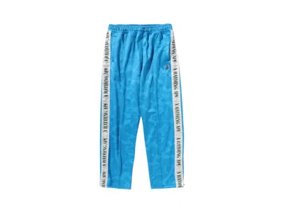 Pre-owned Bape Men's  Solid Camo One Point Track Pants In Blue
