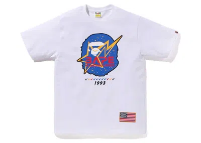 Pre-owned Bape Men's  Space Ape Head Tee Shirt In White