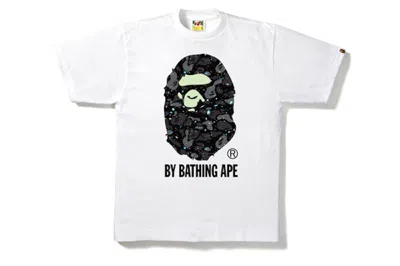 Pre-owned Bape Men's  Space Camo By Bathing Tee Shirt In White