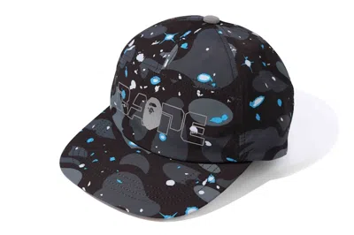 Pre-owned Bape Men's  Space Camo Cap In Black
