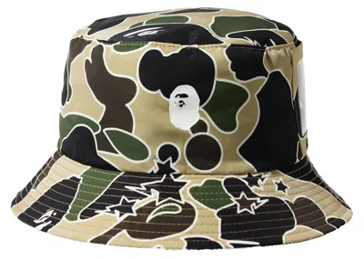 Pre-owned Bape Men's  Sta Camo Pocket Hat In Yellow