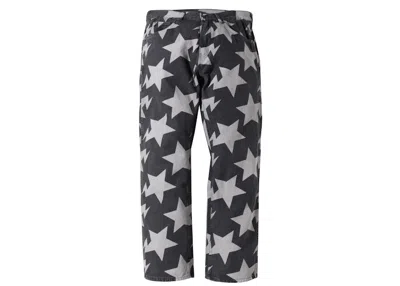 Pre-owned Bape Men's  Sta Pattern Loose Fit Denim Pants In Black