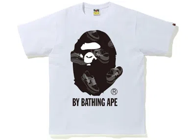 Pre-owned Bape Men's  Sta Random By Bathing Ape Tee Shirt In White/black In Multi