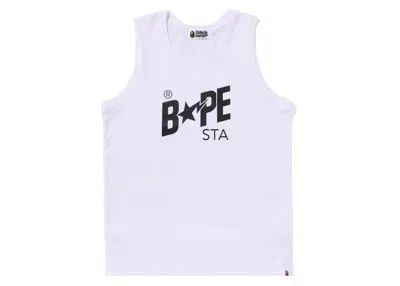Pre-owned Bape Men's  Sta Tank Top In White
