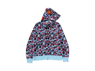 Pre-owned Bape Men's  Store Chicago Separate Shark Full Zip Hoodie In Multi