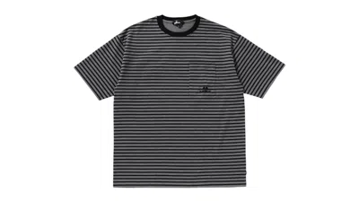 Pre-owned Bape Men's  Stripe Print I Tee Shirt In Black