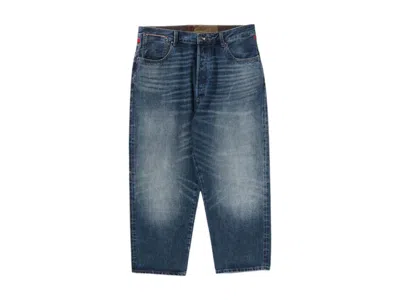 Pre-owned Bape Men's  Taper Front Denim Pants In Blue