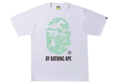 Pre-owned Bape Men's  Text Code Camo By Bathing Ape Tee Shirt In White