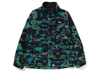Pre-owned Bape Men's  Thermography Loose Fit M65 Jacket In Black