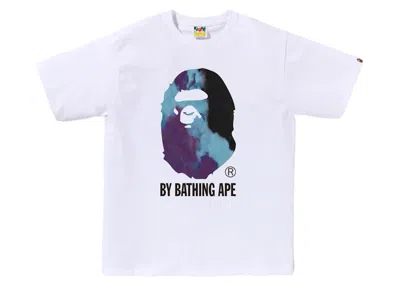 Pre-owned Bape Men's  Tie Dye By Bathing Ape Tee Shirt (fw24) In White/black