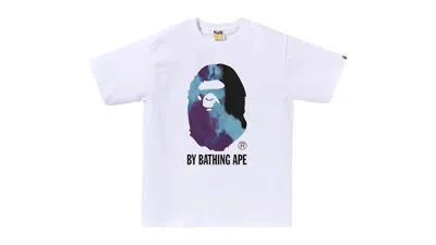 Pre-owned Bape Men's  Tie Dye By Bathing Ape Tee Shirt In White/black In Multi