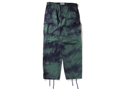 Pre-owned Bape Men's  Tie Dye Relaxed Fit 6 Pocket Pants In Purple