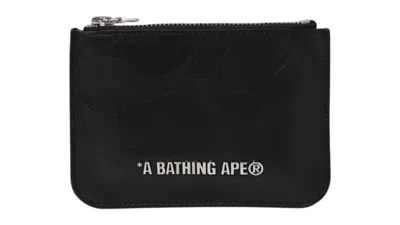 Pre-owned Bape Men's  Tonal Solid Camo Pouch In Black
