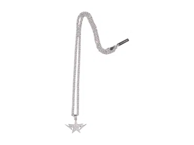 Pre-owned Bape Men's  Twin Sta Necklace In Silver