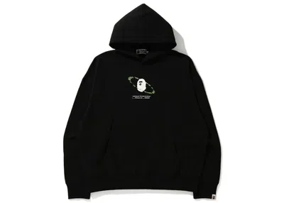 Pre-owned Bape Men's  Universe Ape Loose Fit Pullover Hoodie In Black