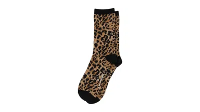 Pre-owned Bape Men's  Wild Leopard Pattern Socks In Beige In Sand