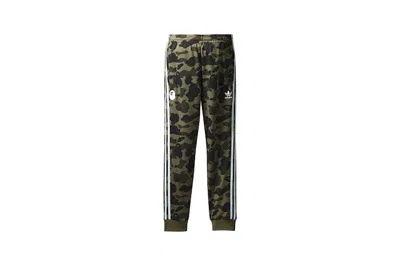 Pre-owned Bape Men's  X Adidas Adicolor Track Pants In Olive Cargo