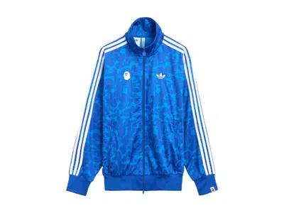 Pre-owned Bape Men's  X Adidas All Over Print Sstr Track Jacket In Blue