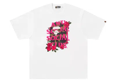 Pre-owned Bape Men's  X Anti Social Club I Tee Shirt In White