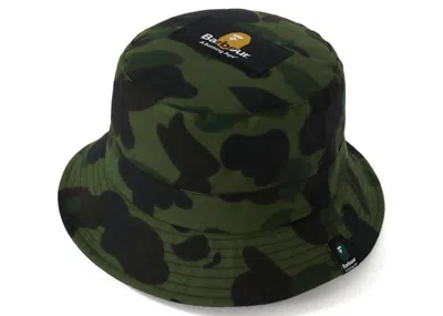 Pre-owned Bape Men's  X Barbour Camo Bucket Hat In Green