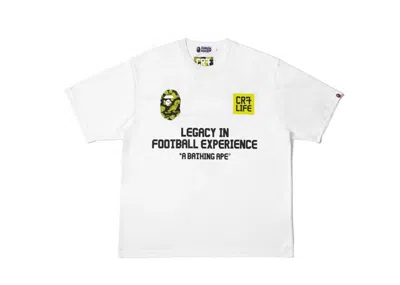 Pre-owned Bape Men's  X Cr7life Ronaldo 7 T-shirt In White
