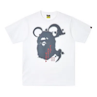 Pre-owned Bape Men's  X Dover Street Market Year Of The Rat T-shirt In White