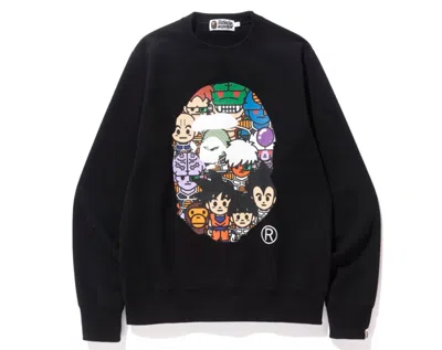Pre-owned Bape Men's  X Dragon Ball Z Crewneck Sweatshirt In Black
