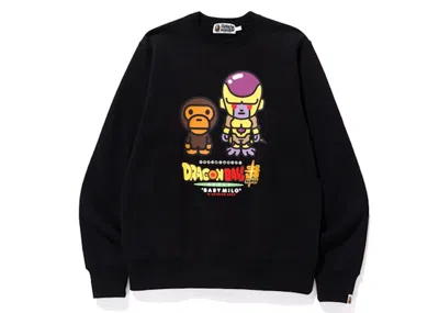 Pre-owned Bape Men's  X Dragonball Super Golden Frieza Crewneck Sweatshirt In Black