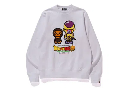 Pre-owned Bape Men's  X Dragonball Super Golden Frieza Crewneck Sweatshirt In White