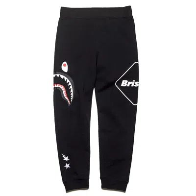 Pre-owned Bape Men's  X F.c.r.b. Shark Sweatpants In Black