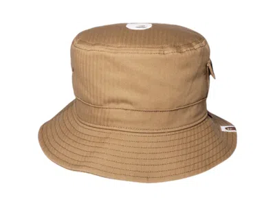 Pre-owned Bape Men's  X Grip Swany Fireproof Bucket Hat In Beige