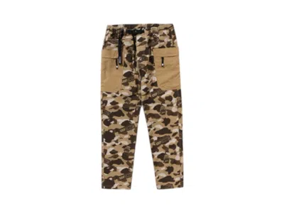 Pre-owned Bape Men's  X Grip Swany Gr Camo Fireproof Camp Pants In Beige In Sand