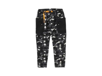 Pre-owned Bape Men's  X Grip Swany Gr Camo Fireproof Camp Pants In Black