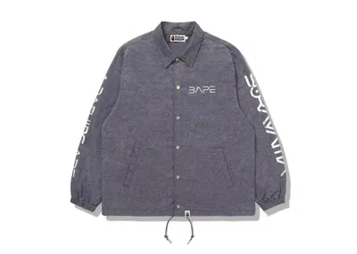 Pre-owned Bape Men's  X Hajime Sorayama Shark Coach Jacket In Grey