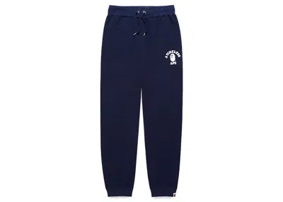 Pre-owned Bape Men's  X Jjjjound College Sweatpants In Navy Blue