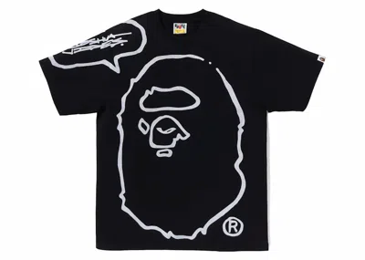 Pre-owned Bape Men's  X Joshua Vides Ape Head Tee Shirt In Black