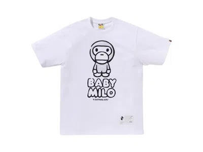 Pre-owned Bape Men's  X Joshua Vides Baby Milo Tee Shirt In White