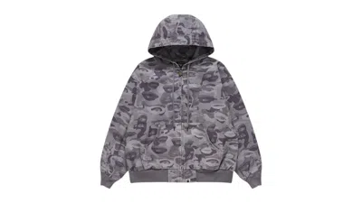 Pre-owned Bape Men's  X Kidsuper Solid Camo Jacquard Jacket In Purple