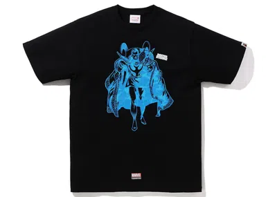Pre-owned Bape Men's  X Marvel Comics Dr. Strange Tee Shirt In Black