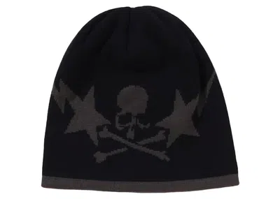 Pre-owned Bape Men's  X Mmj Logo Knit Cap In Black