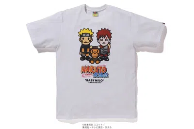 Pre-owned Bape Men's  X Naruto Milo #7 Tee Shirt In White