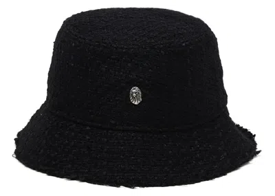 Pre-owned Bape Men's  X New Era Logo Tweed Hat In Black