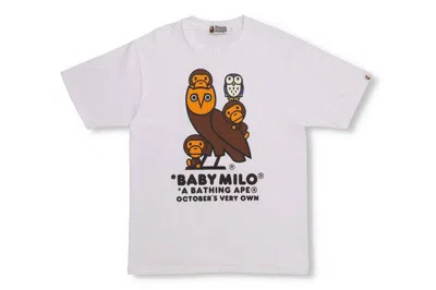 Pre-owned Bape Men's  X Ovo Baby Milo T-shirt In White