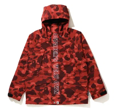 Pre-owned Bape Men's  X Ovo Camo Jacket In Red