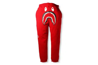 Pre-owned Bape Men's  X Ovo Woodland Camo Shark Reversible Sweatpants In Red