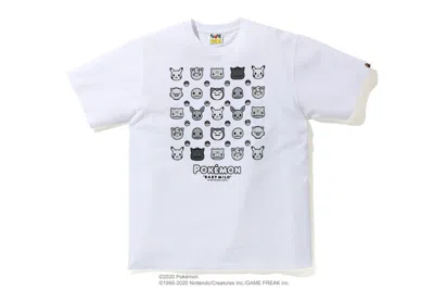 Pre-owned Bape Men's  X Pokemon Monotone Tee Shirt #4 In White